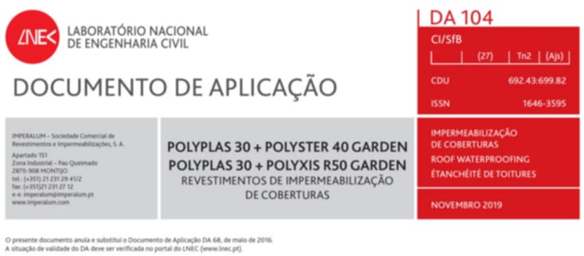 Documento de Aplicação LNEC – Coberturas Ajardinadas